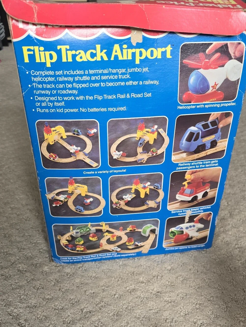 Fisher Price Flip Track Airport 1991 Replacement Pieces. NOT COMPLETE SET